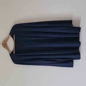 J. Jill Navy Blue Wearever Collection Open Front Cardigan Size Medium TALL